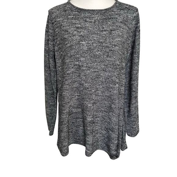 Eileen Fisher NWT slub cotton Peruvian jewel neck tunic long sleeve top size  S - Picture 1 of 9
